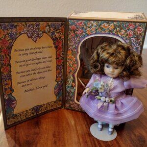 Mother's Day Greeting Card Doll Marie Osmond 6" Porcelain Doll